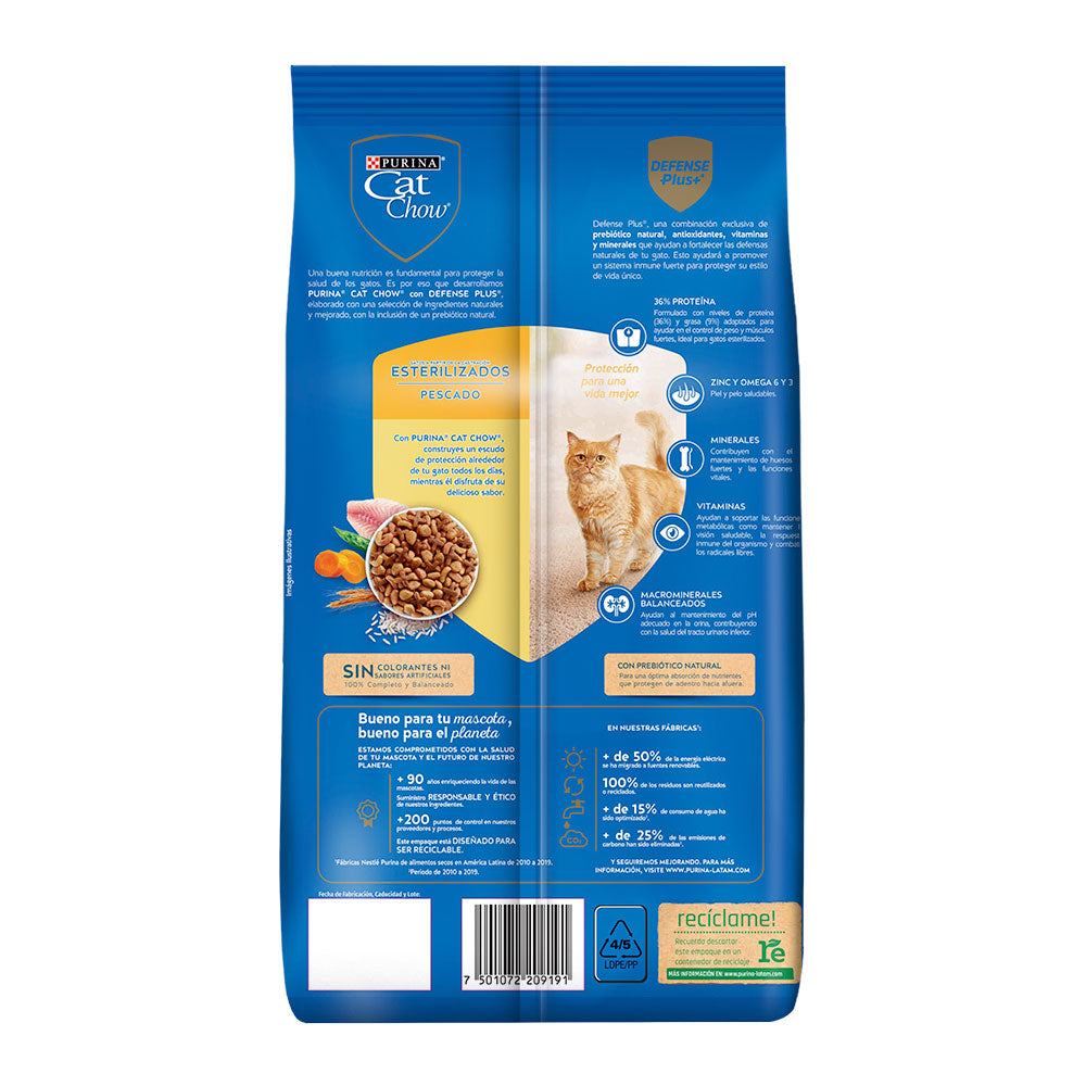 Concentrado Para Gato Cat Chow Adulto Esterilizado Pescado