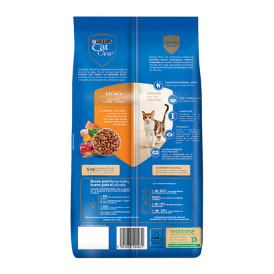 Concentrado para Gato Adulto Cat Chow Delimix Salmón Carne y Pollo