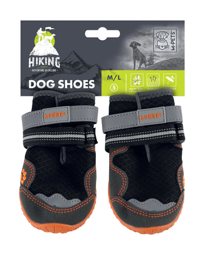 M-Pets Hiking Dog Shoes Black and Orange