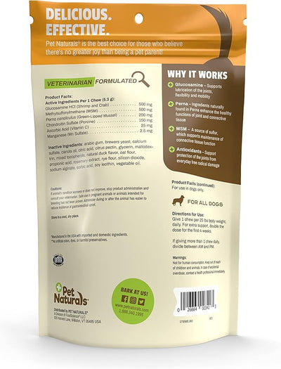 Treats Para Perro Pet Naturals Hip + Joint Pro 318 Gr