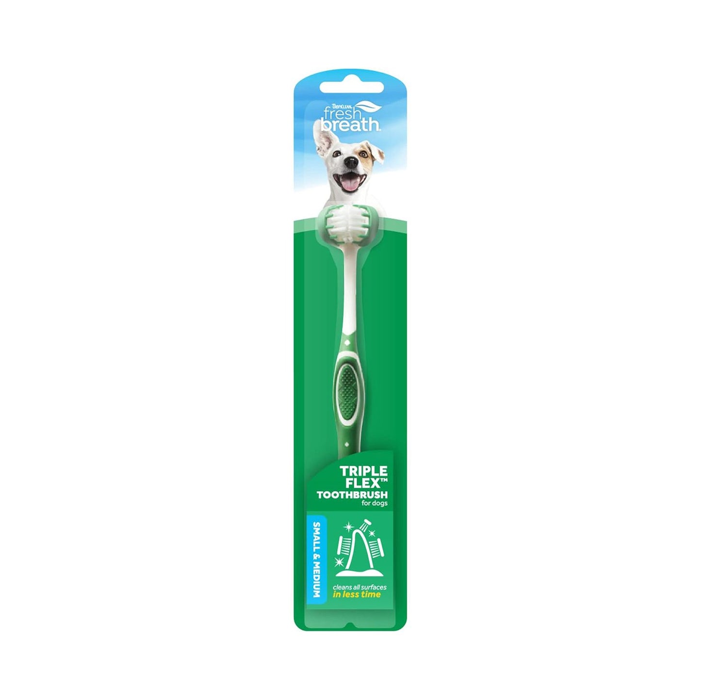 Cepillo Dental Para Perro TropiClean Triple Flex