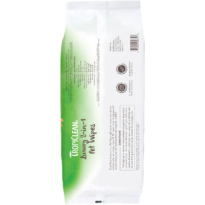 Toallitas Húmedas Para Perro TropiClean Luxury Papaya & Coconut