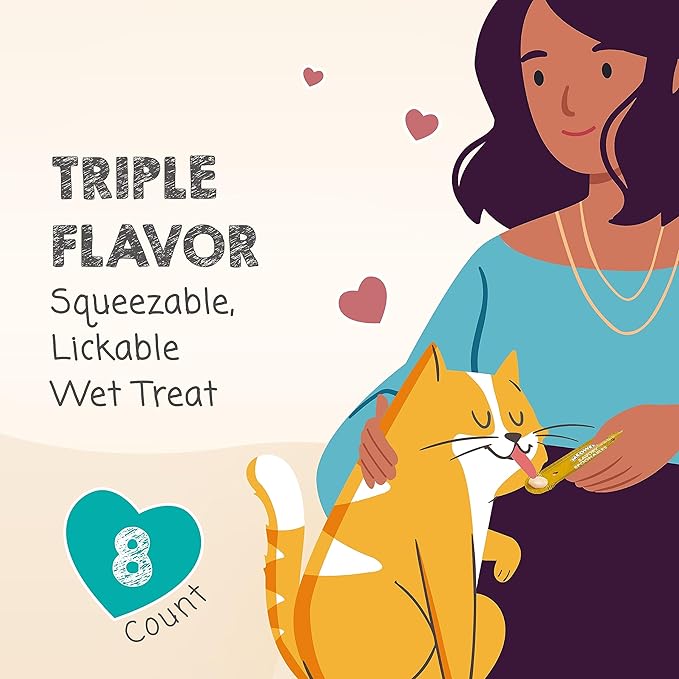 Treat Para Gato Meowee Creamy Chicken, Salmon & Duck 112 gr