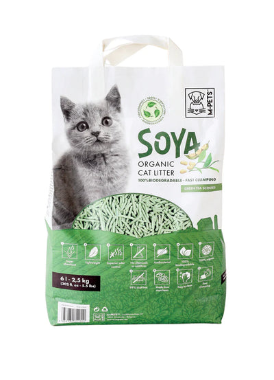 Arena Organica de Soya Para Gato M-Pets Green Tea Scented