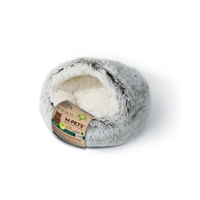 Cama redonda gris para gato M-Pets Snugo Eco