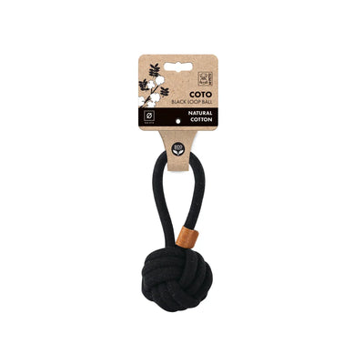 M-Pets juguete Coto para perro bola trenzada con correa negra