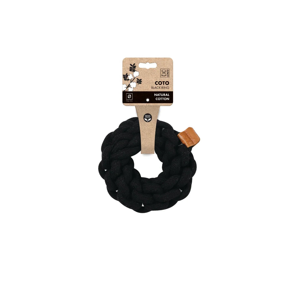 Juguete Coto para perro M-Pets anillo trenzado negro