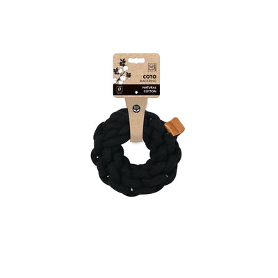 Juguete Coto para perro M-Pets anillo trenzado negro