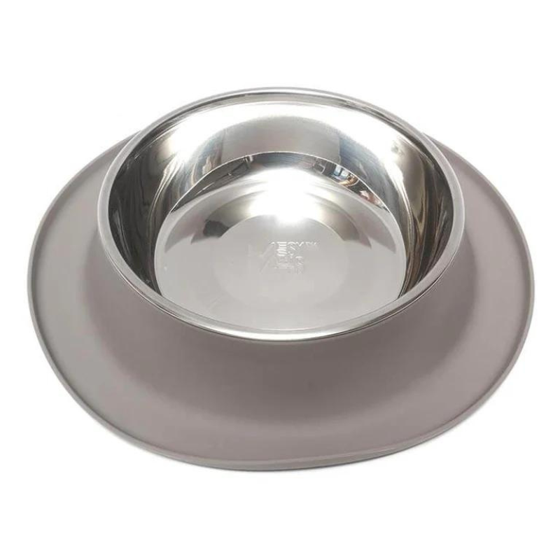 Plato Para Perro Messy Mutts Single Silicone Feeder With Stainless Bowl Medium