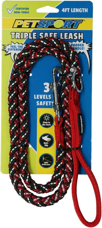 Correa Para Perro Petsport Triple Roja