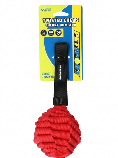Juguete Para Perro Petsport Pelota Twist Cereza