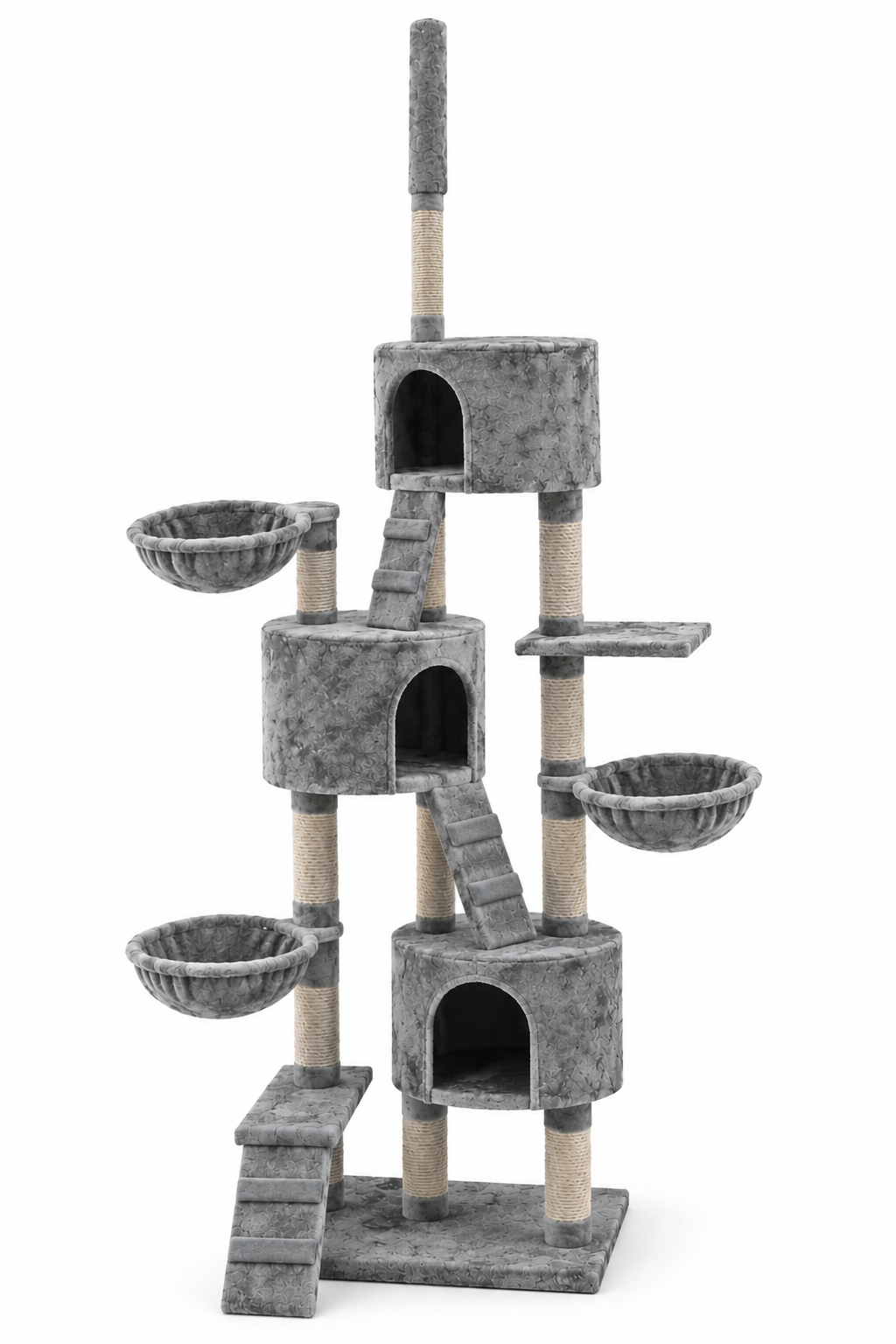 Torre para gatos Daxilai CT006 3 niveles gris large