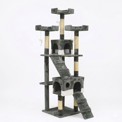 Torre para gatos Daxilai CT044 4 niveles gris