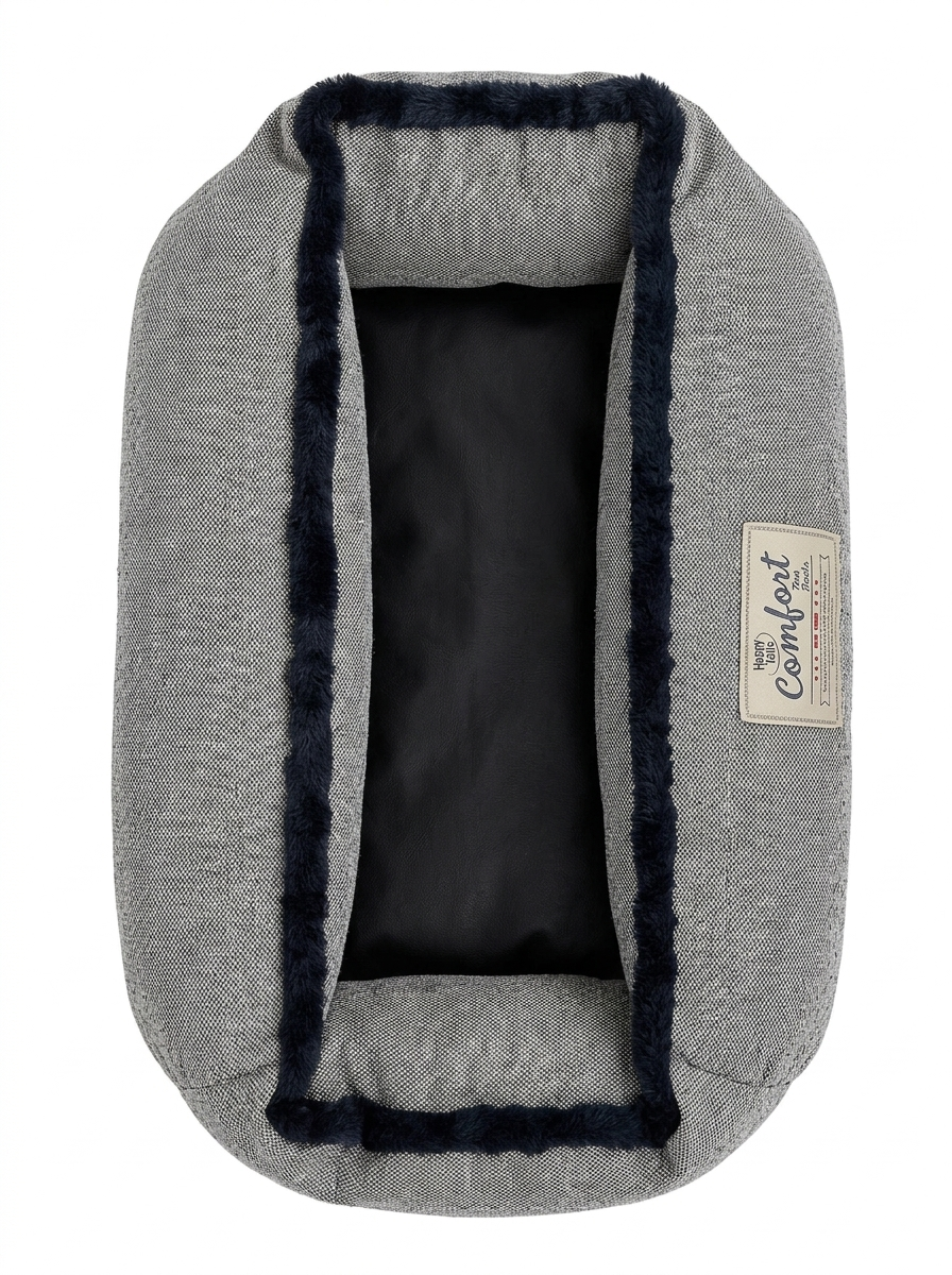 Cama para perro Happy Tails Comfort Cuddler azul oscuro