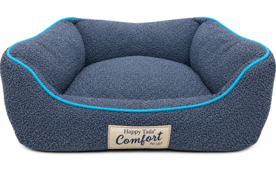 Cama para perro Happy Tails Comfort Cuddler gris