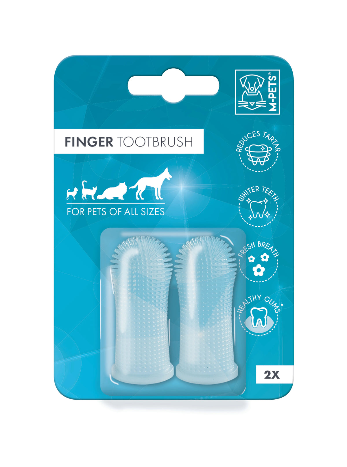 Cepillo de dientes para perro M-Pets blanco