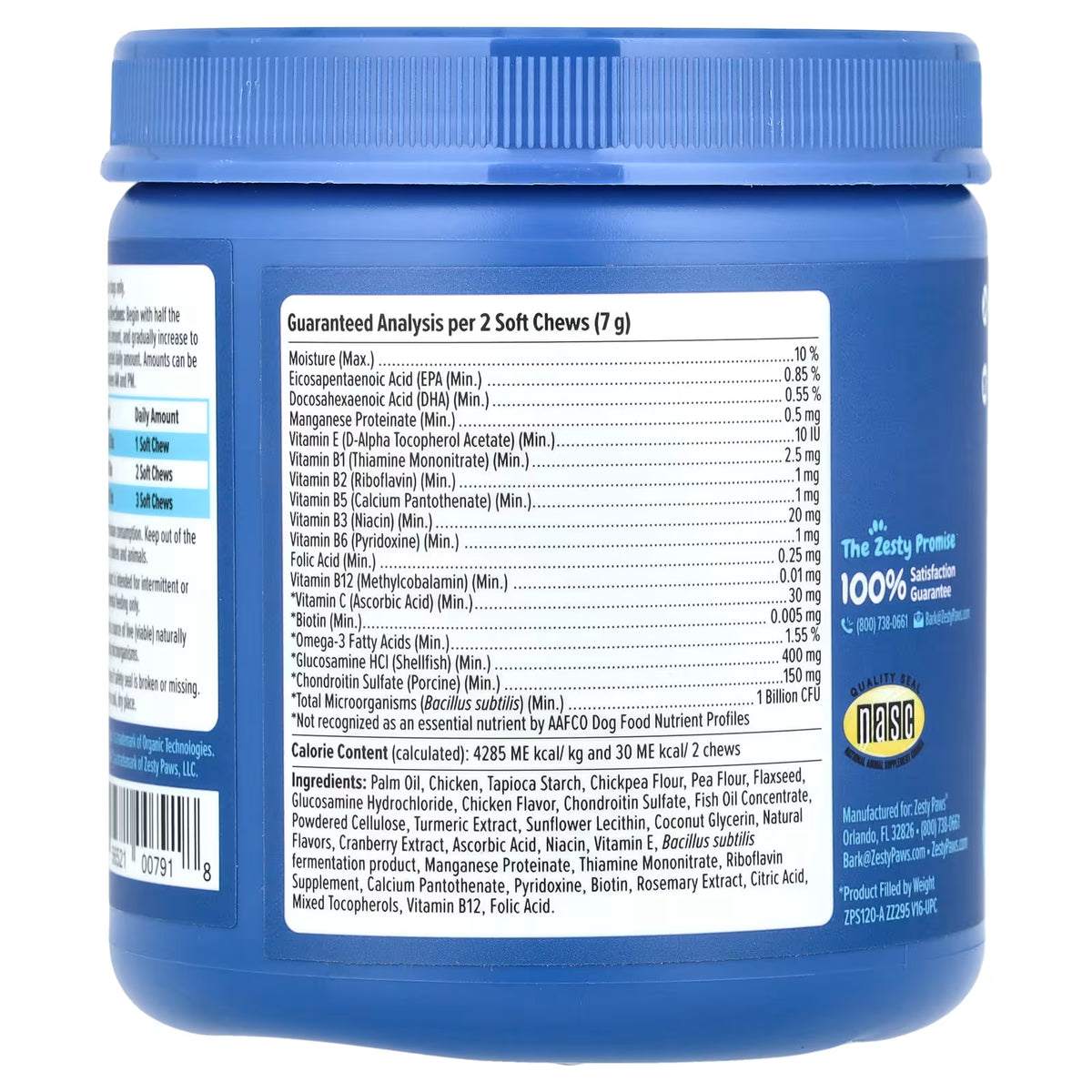 Suplemento para Perro Zesty Paws Senior Advance Multivitamin Bites Chicken