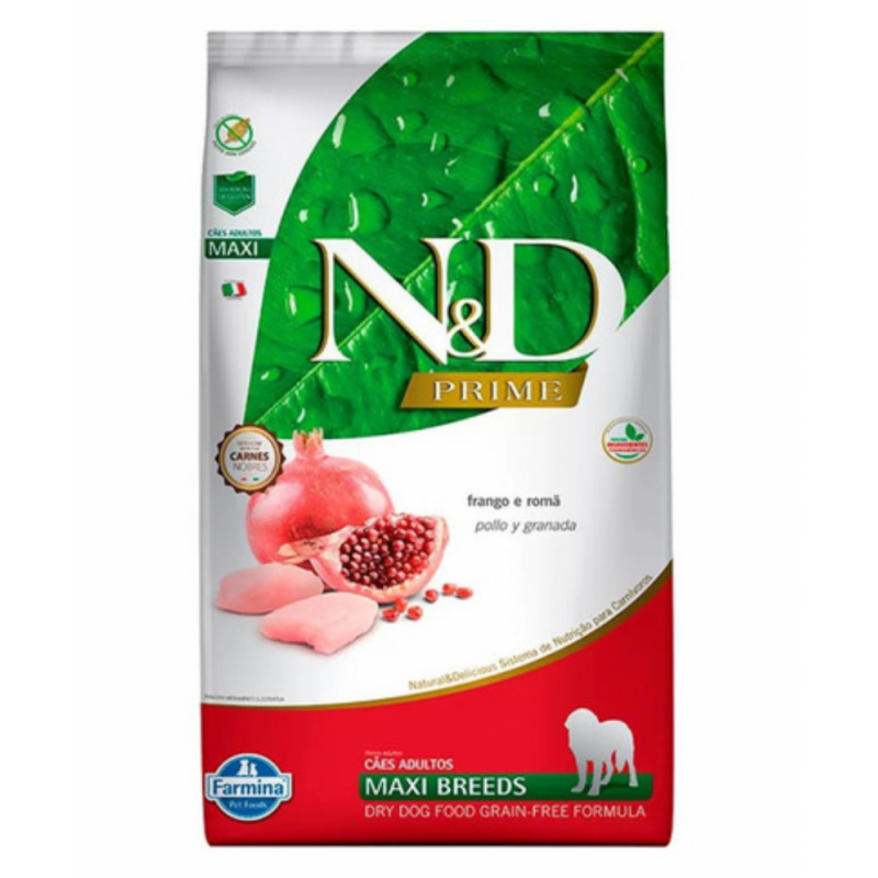 Concentrado Para Perro N&D Prime Grain Free Adulto Maxi Pollo & Granada