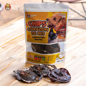 Premio Yummie Deshidratados Corazon de Res para Perro y Gato