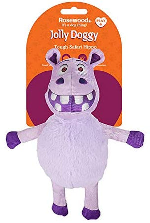 Juguete Roosewood Jolly Safari Tough Hippo Purple