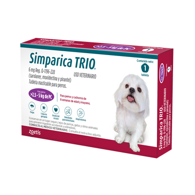 Tableta Masticable Antigulpas Simparica Trio