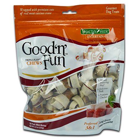 Hueso de Carnaza Good n Fun Triple Flavor Mini Bones Arca de Noe