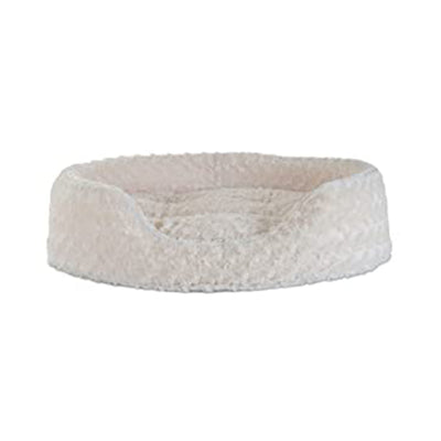Cama Furhaven Ultra Plush Oval Lounger Cream