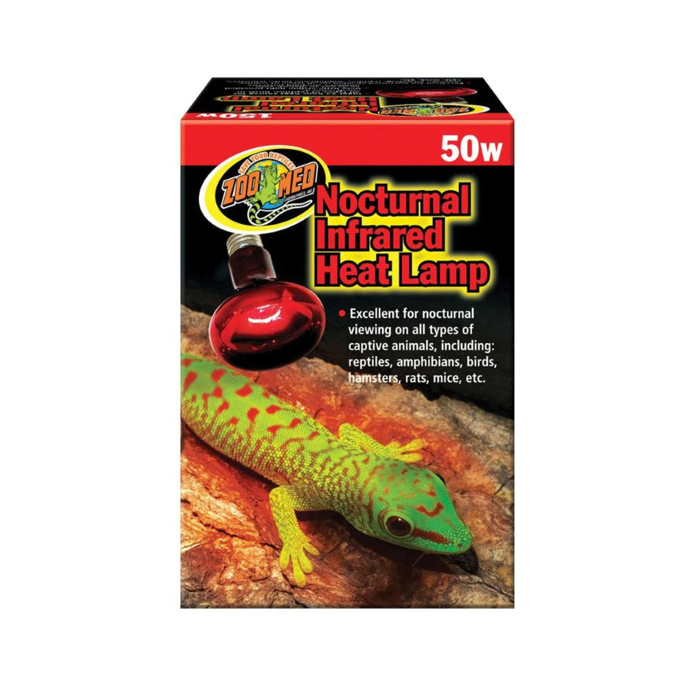 Foco para Reptilario Nocturnal Red Infrared Heat Lamp 50W