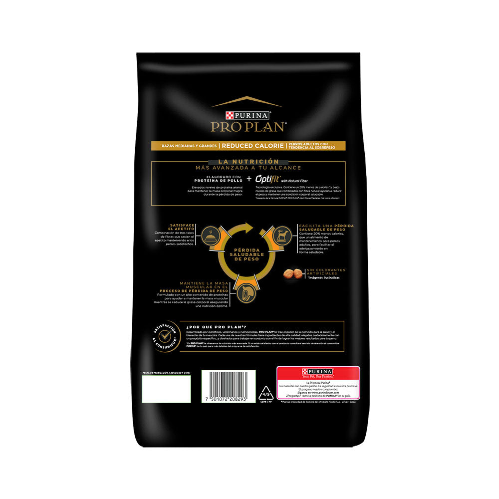 Concentrado para Perro Pro Plan Adulto Reduce Calories.
