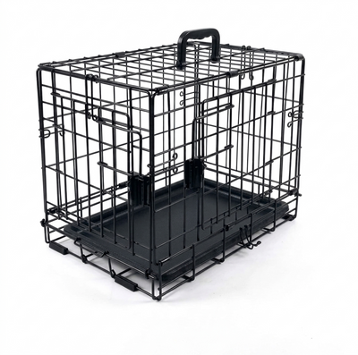 M-Pets Voyager Wire Crate 2 Doors - Black