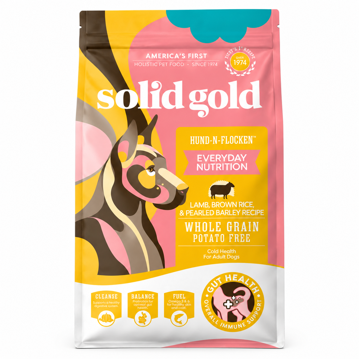 Concentrado para perro Solid Gold Hund N Flocken Lamb 1.7 kg