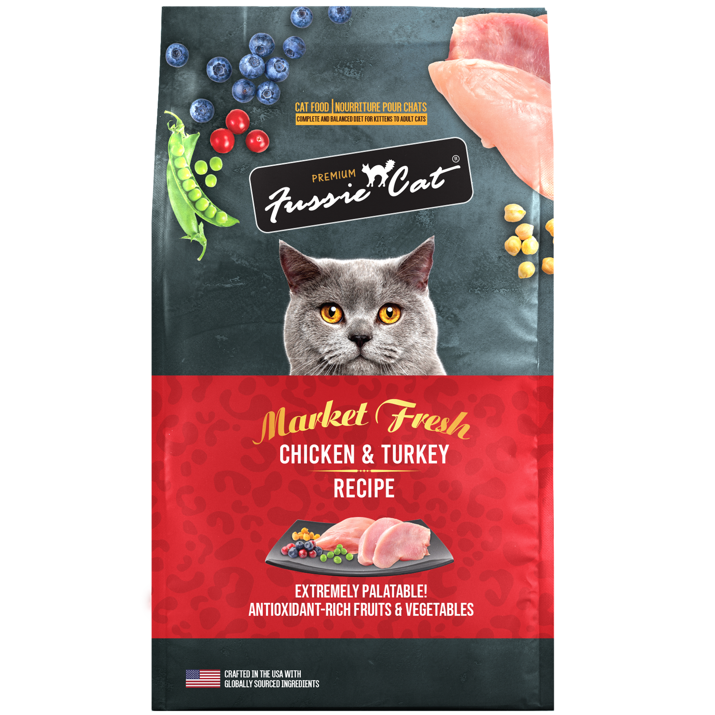 Concentrado Para Gato Fussie Cat Market Fresh Chicken & Turkey Grain Free