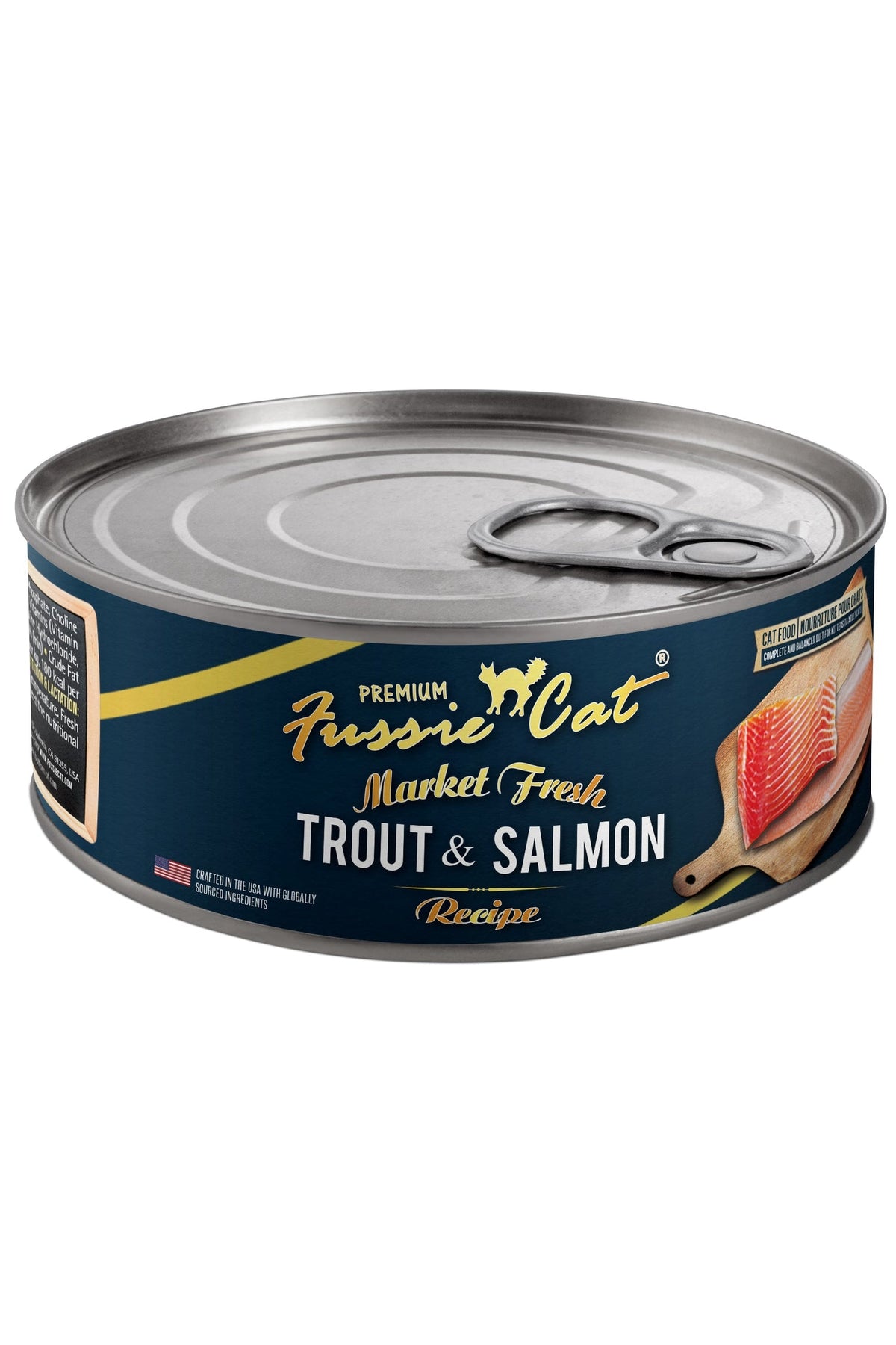 Alimento para gato Fussie Cat Market Fresh Trout y Salmon