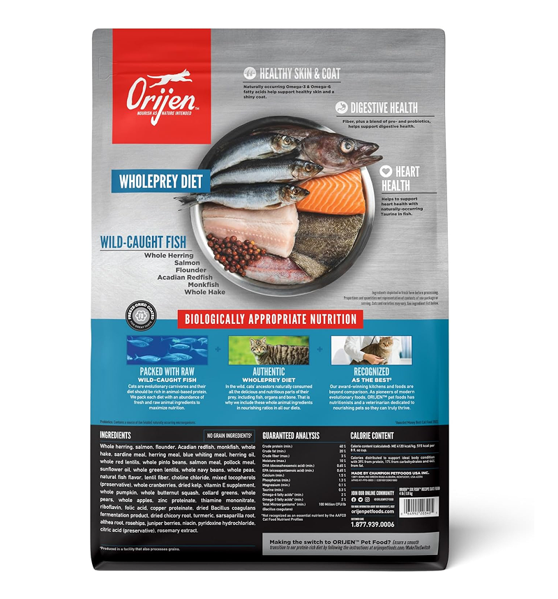 Alimento Balanceado para Gatos Orijen Six Fish Cat