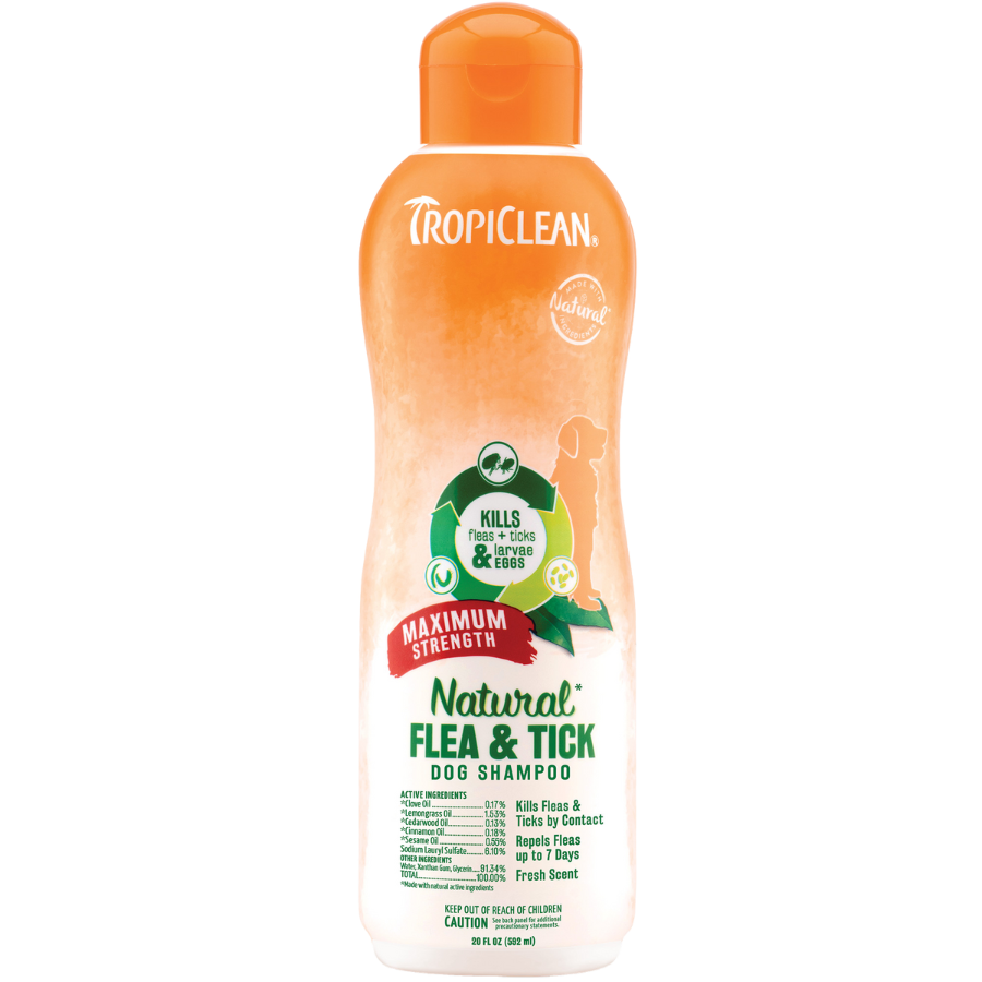 Shampoo Contra Pulgas y Garrapatas para Perros Tropiclean