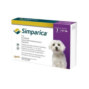 Tableta Masticable Antigulpas Simparica 1 Tableta