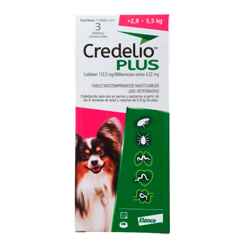 Desparasitante Para Perro Credelio Plus 3 Tabletas
