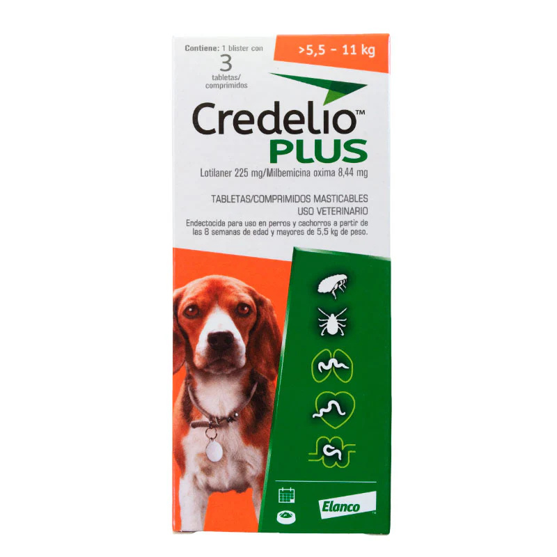 Desparasitante Para Perro Credelio Plus 3 Tabletas