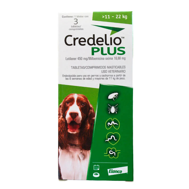 Desparasitante Para Perro Credelio Plus 3 Tabletas