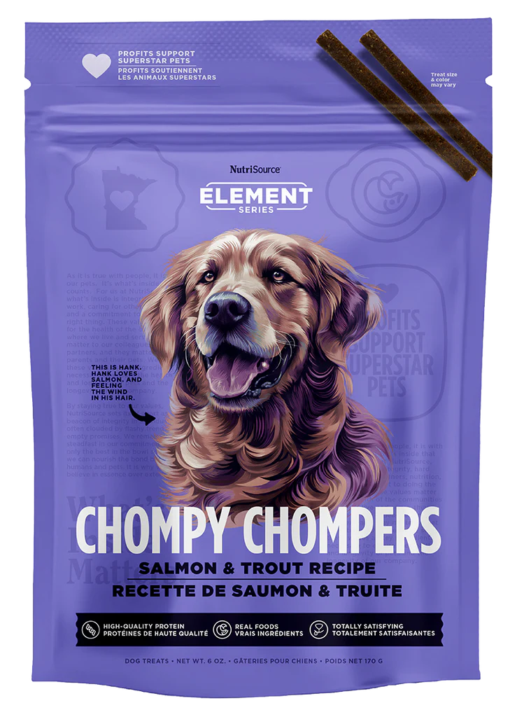 Treats Para Perro NutriSource Element Chompy Chompers Salmon And Trout