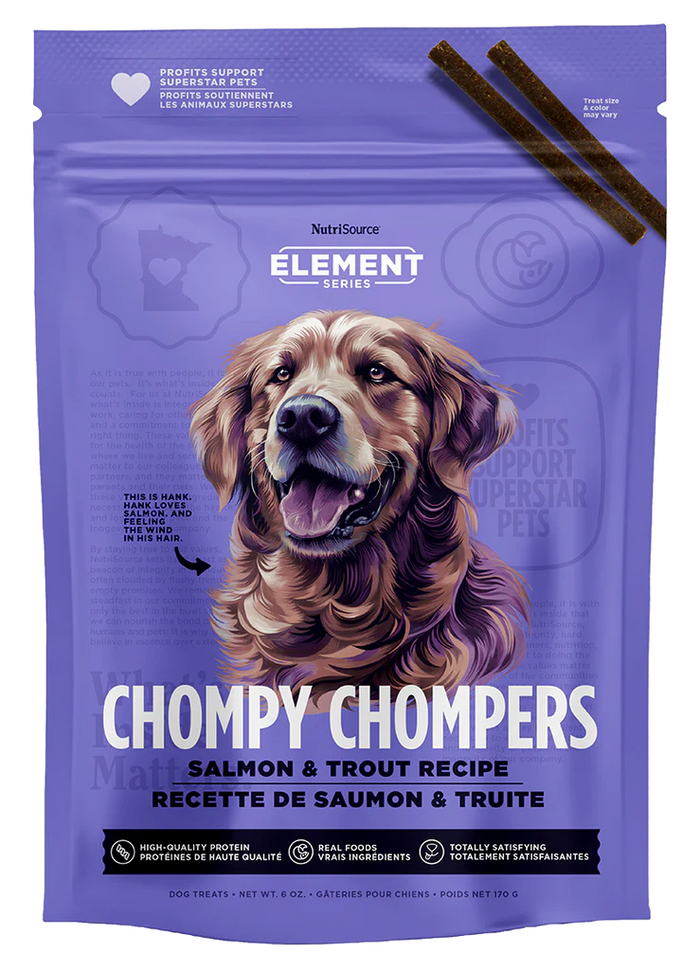 Treats Para Perro NutriSource Element Chompy Chompers Salmon And Trout