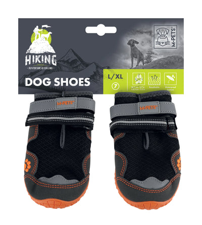 M-Pets Hiking Dog Shoes Black and Orange