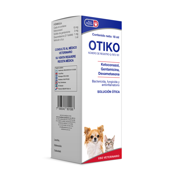 Medicamento en gotas para Mascota OTIKO 18 ml