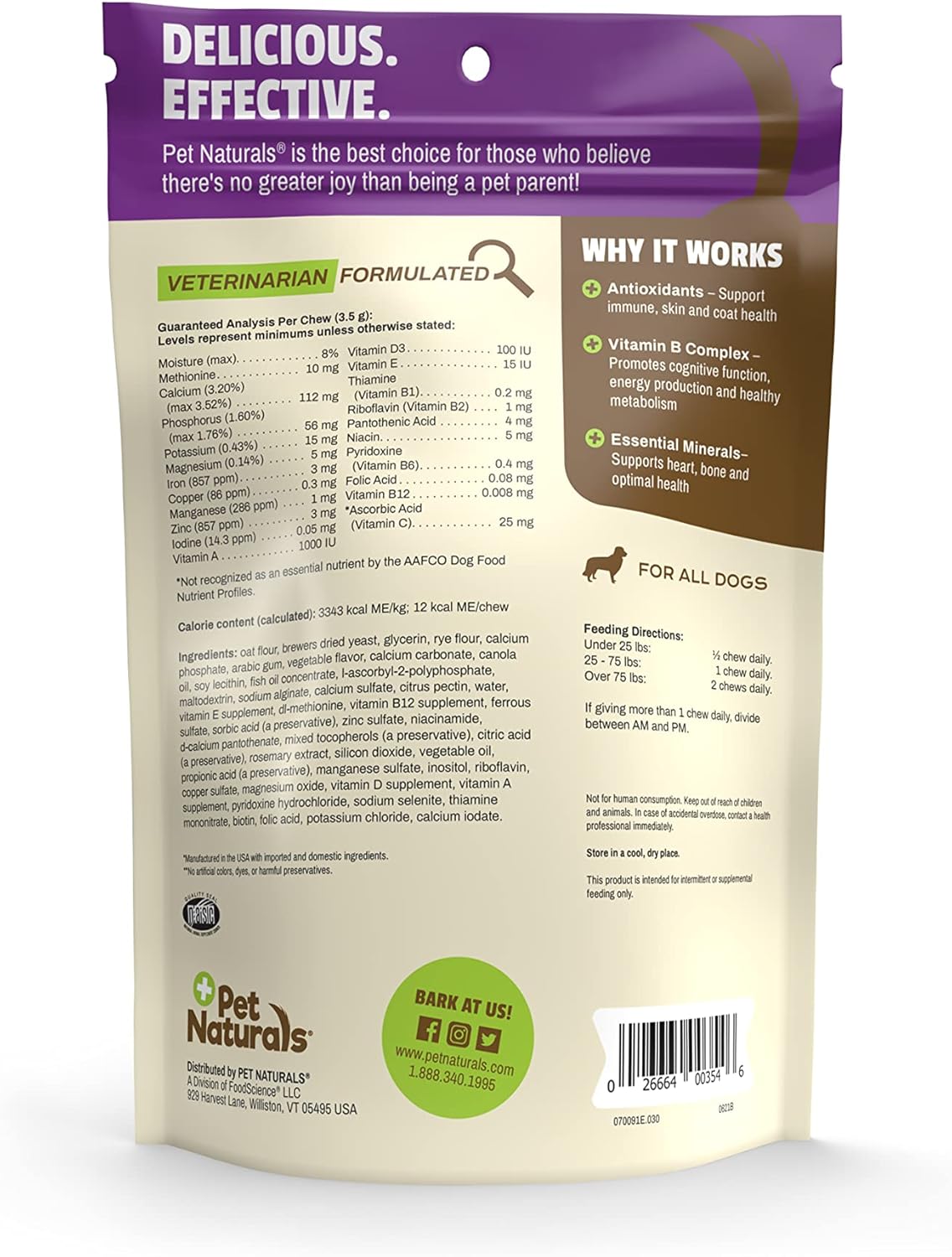 Treats Para Perro Pet Naturals Daily Multi