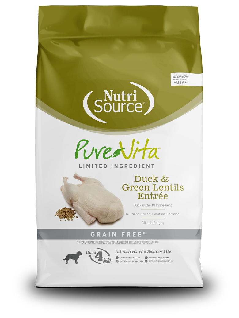 Concentrado Para Perro Nutrisource Pure Vita Duck & Green Lentils Entreé