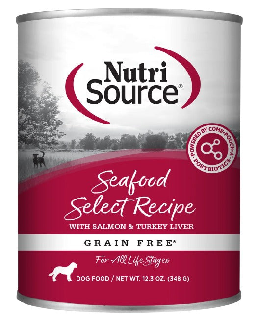 Alimento para perro Nutrisource Grain - Free Seafood lata 12.3 oz