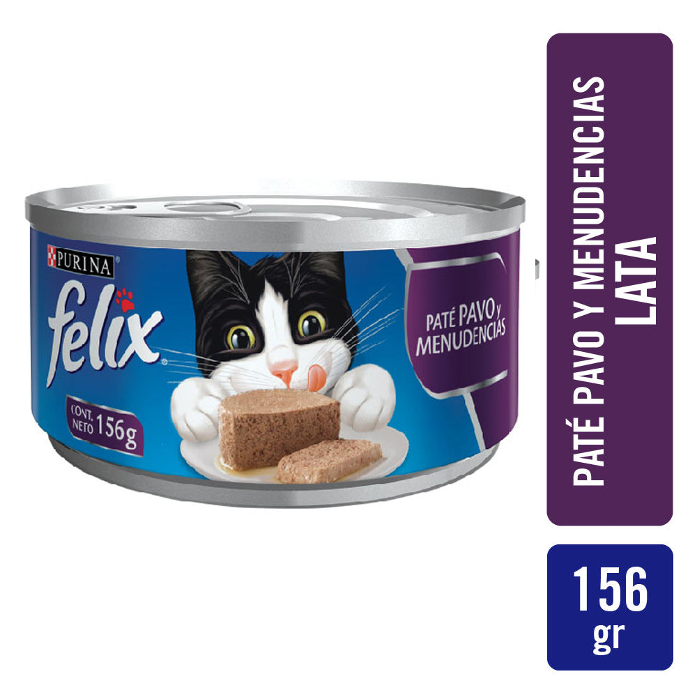 Alimento para Gato Félix Pate Pavo en Lata