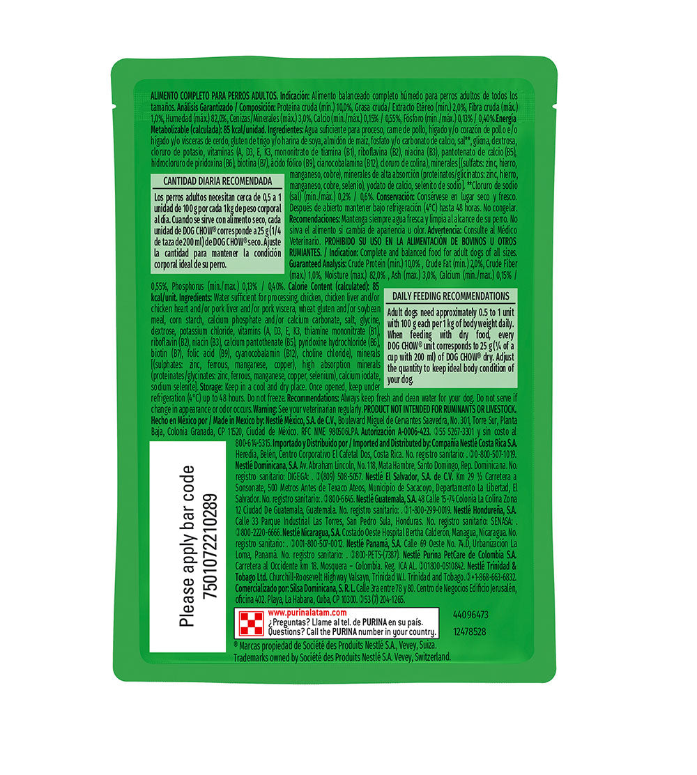 Alimento para Perro Adulto Dog Chow Pouch de Pollo