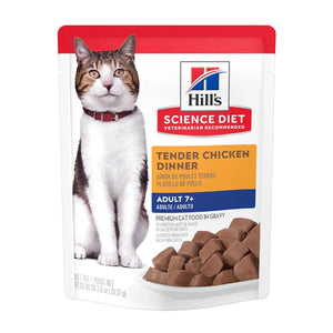 Alimento para Gato Adulto 7+ Science Diet Tender Chicken Pouch