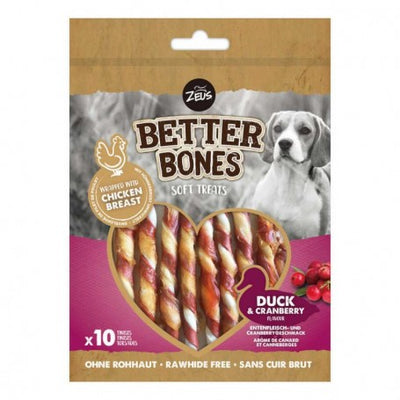 Treats para perro Better Bones Soft Twist Duck & Cramberry